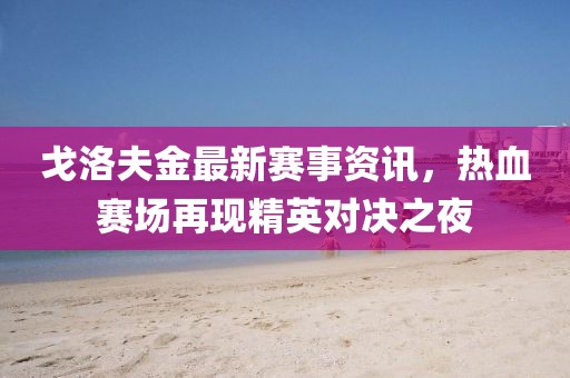 戈洛夫金最新赛事资讯，热血赛场再现精英对决之夜