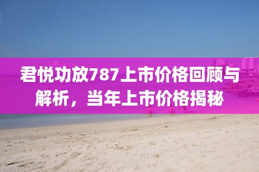 君悦功放787上市价格回顾与解析，当年上市价格揭秘
