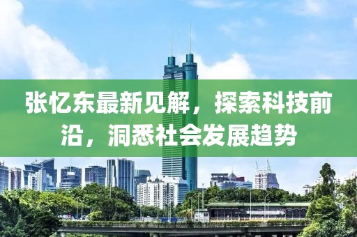 张忆东最新见解，探索科技前沿，洞悉社会发展趋势