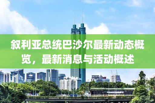 叙利亚总统巴沙尔最新动态概览，最新消息与活动概述