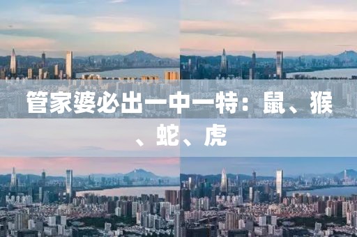 管家婆必出一中一特：鼠、猴、蛇、虎