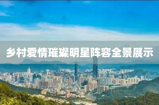 乡村爱情璀璨明星阵容全景展示