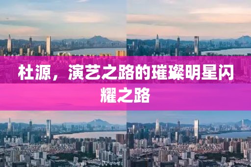 杜源，演艺之路的璀璨明星闪耀之路