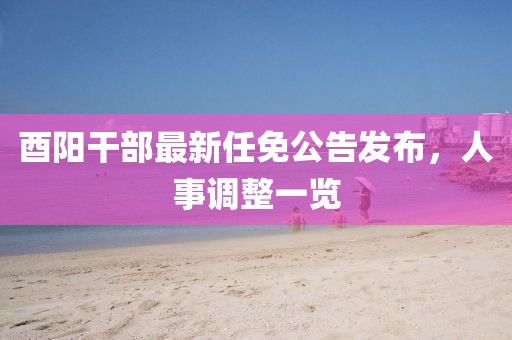 酉阳干部最新任免公告发布，人事调整一览