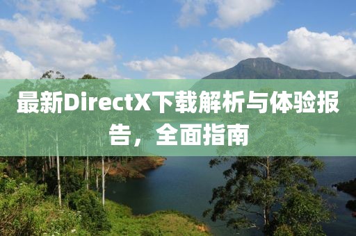 最新DirectX下载解析与体验报告，全面指南