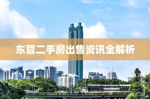 东营二手房出售资讯全解析