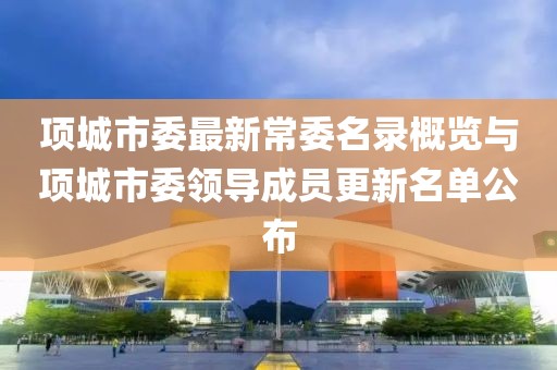 项城市委最新常委名录概览与项城市委领导成员更新名单公布