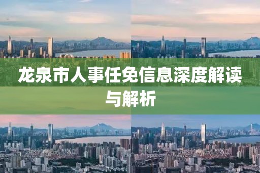 龙泉市人事任免信息深度解读与解析