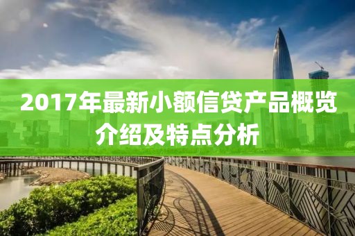 2017年最新小额信贷产品概览介绍及特点分析
