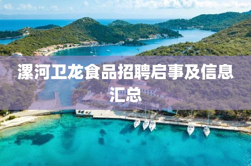 漯河卫龙食品招聘启事及信息汇总