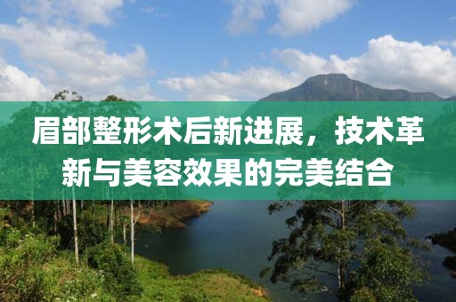 眉部整形术后新进展，技术革新与美容效果的完美结合