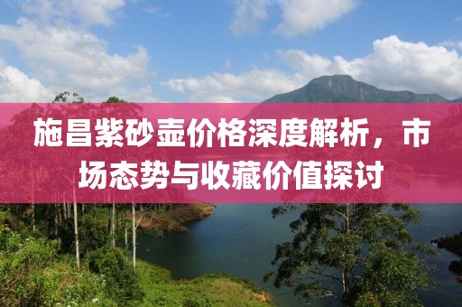 施昌紫砂壶价格深度解析，市场态势与收藏价值探讨