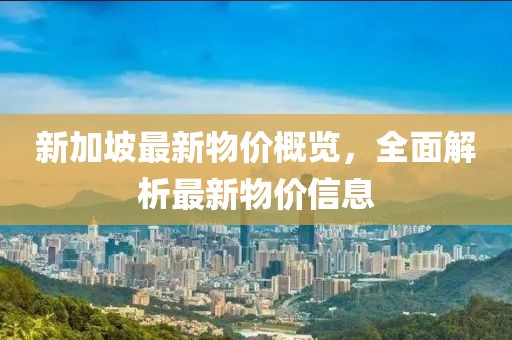 新加坡最新物价概览，全面解析最新物价信息
