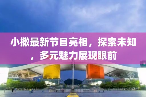 小撒最新节目亮相，探索未知，多元魅力展现眼前