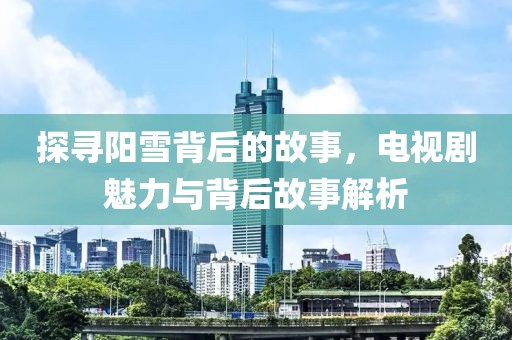 探寻阳雪背后的故事，电视剧魅力与背后故事解析