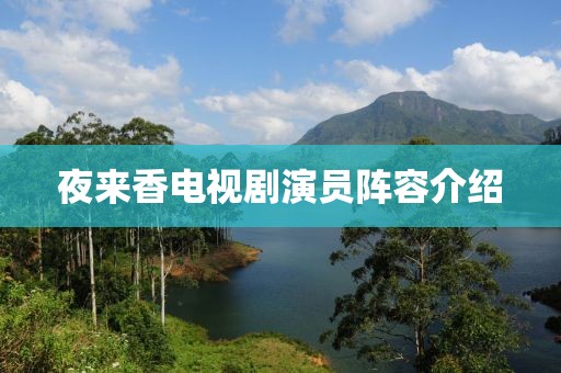 夜来香电视剧演员阵容介绍