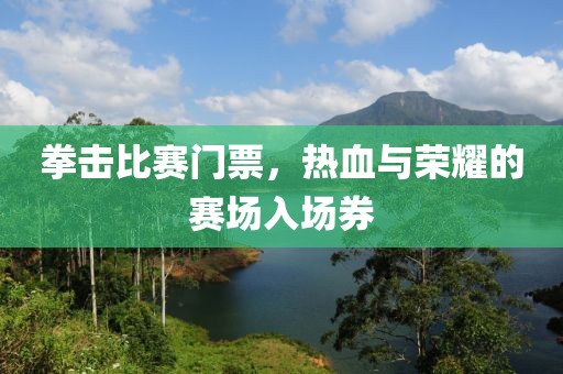 拳击比赛门票，热血与荣耀的赛场入场券