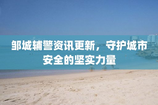 邹城辅警资讯更新，守护城市安全的坚实力量
