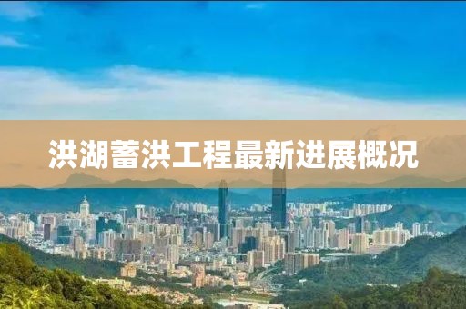 洪湖蓄洪工程最新进展概况