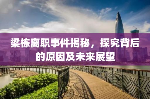 梁栋离职事件揭秘，探究背后的原因及未来展望