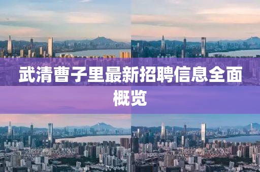 武清曹子里最新招聘信息全面概览