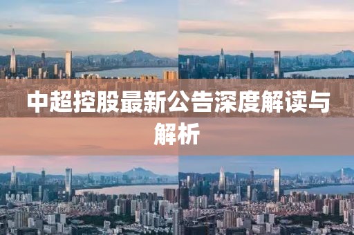 中超控股最新公告深度解读与解析