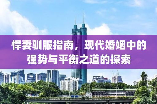 悍妻驯服指南，现代婚姻中的强势与平衡之道的探索