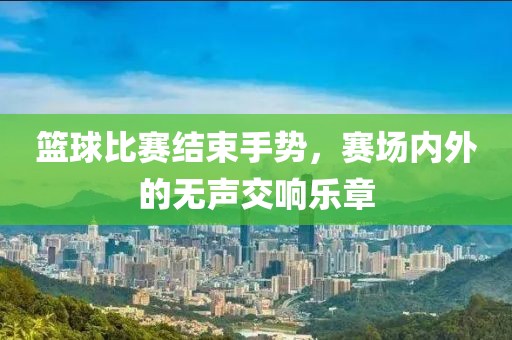 篮球比赛结束手势，赛场内外的无声交响乐章