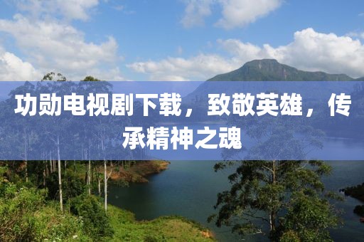 功勋电视剧下载，致敬英雄，传承精神之魂