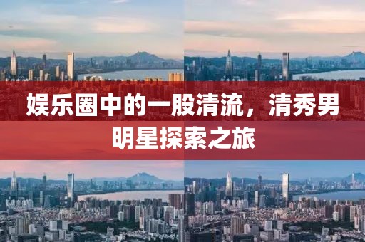 娱乐圈中的一股清流，清秀男明星探索之旅