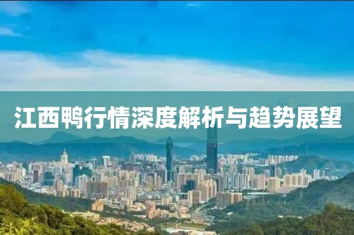江西鸭行情深度解析与趋势展望