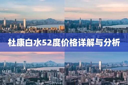 杜康白水52度价格详解与分析