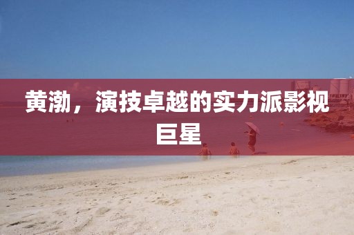 黄渤，演技卓越的实力派影视巨星