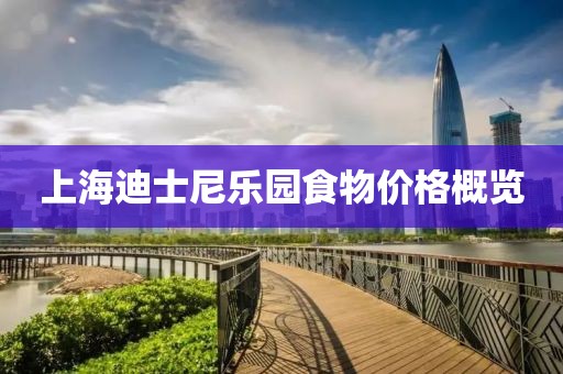 上海迪士尼乐园食物价格概览