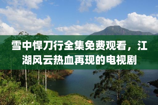 雪中悍刀行全集免费观看,江湖风云热血再现的电视剧