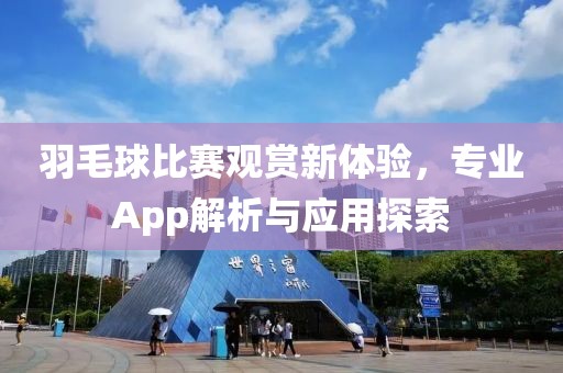羽毛球比赛观赏新体验,专业App解析与应用探索