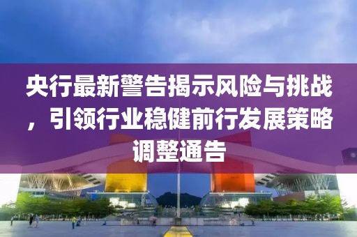 央行最新警告揭示风险与挑战，引领行业稳健前行发展策略调整通告