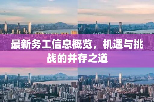最新务工信息概览，机遇与挑战的并存之道