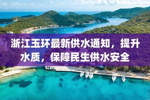 浙江玉环最新供水通知，提升水质，保障民生供水安全