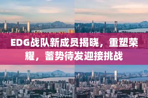 EDG战队新成员揭晓，重塑荣耀，蓄势待发迎接挑战