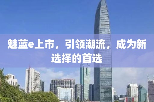 魅蓝e上市，引领潮流，成为新选择的首选