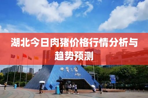 湖北今日肉猪价格行情分析与趋势预测