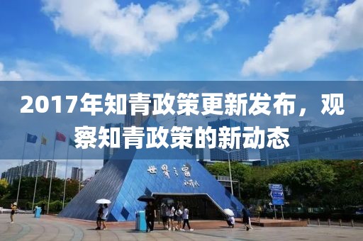 2017年知青政策更新发布，观察知青政策的新动态