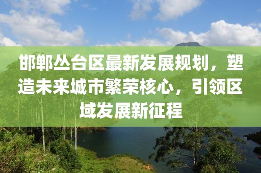 邯郸丛台区最新发展规划，塑造未来城市繁荣核心，引领区域发展新征程