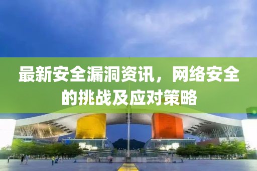 最新安全漏洞资讯，网络安全的挑战及应对策略