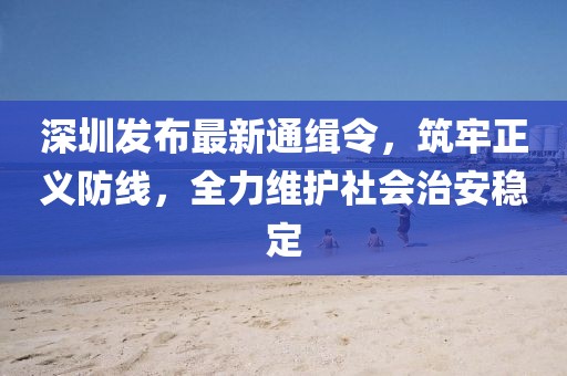深圳发布最新通缉令，筑牢正义防线，全力维护社会治安稳定