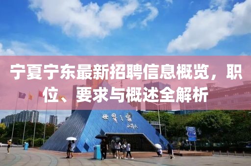 宁夏宁东最新招聘信息概览，职位、要求与概述全解析