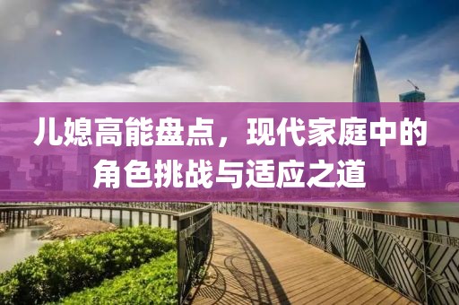 儿媳高能盘点，现代家庭中的角色挑战与适应之道