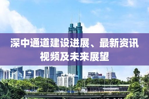 深中通道建设进展、最新资讯视频及未来展望