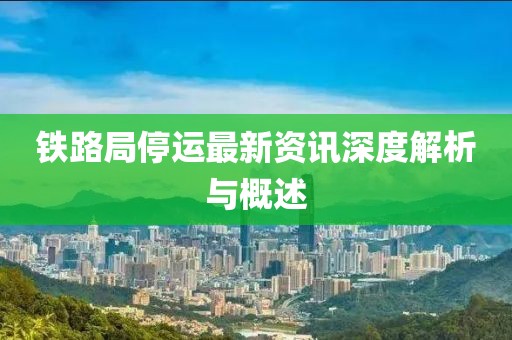 铁路局停运最新资讯深度解析与概述